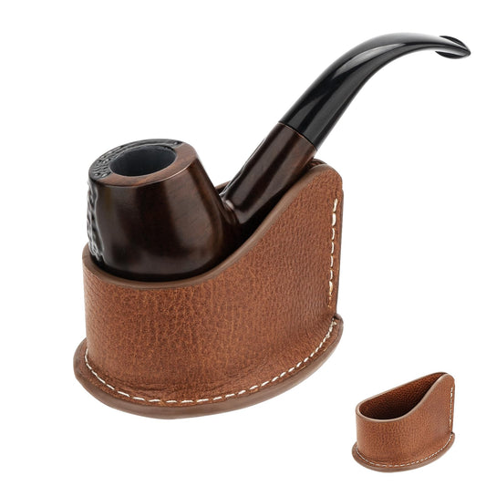 ReignSword Leathern Tobacco Pipe Stand Holder Family Home Pipe Accessories for Tobacco